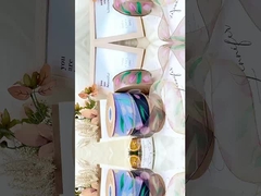 새로운 온라인 한국 리본 툴립 눈 실크 리본 꽃 포장 헤어 액세서리 활 옷 리본