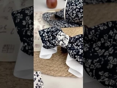 일본식 작은 신선한 양면 꽃 리본