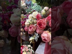 로즈 시뮬레이션 가짜 꽃 식탁, 커피 테이블 장식 꽃다발, 고급 느낌, 화화