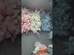 잎이 가득한 하늘, 별빛 녹색 식물, 모의 꽃, 메이플 잎, 결혼식 장식, 꿀