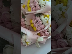 18 장의 비누 꽃 선물 상자, 비누 꽃 꽃 줄기, 발렌타인 데이, 크리스마스 선물, 생일 작은 p