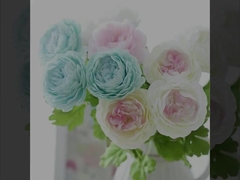 시뮬레이션 피온리, 가짜 꽃, 복숭아, 바다 피온리, 단일 머리 실크 꽃, 결혼식 인공 흐름