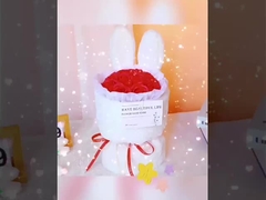 퀴시 페스티벌 꽃조각 꽃꽃차례, 어머니의 날 선물, 귀여운 토끼 귀, 인공 꽃, s