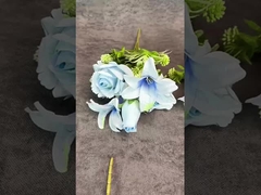 시뮬레이션 꽃 유럽 장미 릴리 조합 꽃다발 결혼식 가정 장식 장식 크로스 보