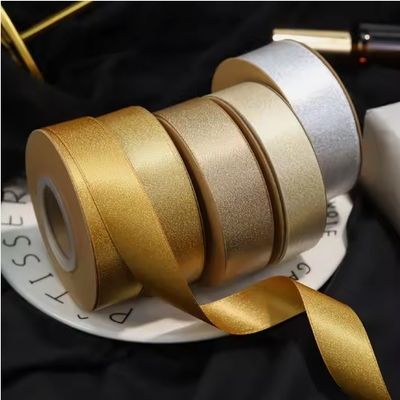 좋은 가격 고강도 폴리에스터 사틴 리본 선물 상자 포장 주문 인쇄 로고 반짝이는 온라인으로