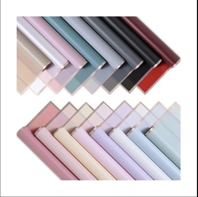 주문 방수 투명한 금색 엣지 종지 한국 꽃다발 포장용 이상적 선택 온라인 제조