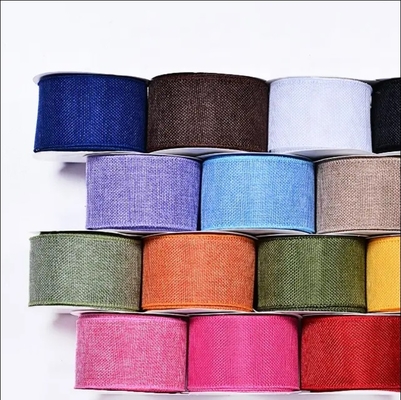 좋은 가격 와이어드 버랩 리본 롤 선물 포장 63mm 10야드 패키지 크기 10X10X10cm 온라인으로