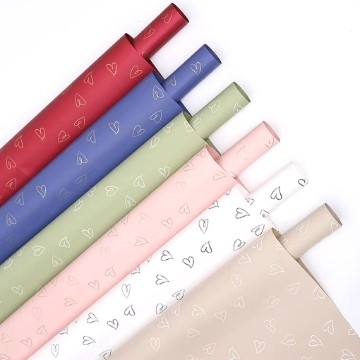 주문 리지란 귀여운 방수 사랑 꽃받침지 포장용 종이 꽃 종이 꽃 가게 꽃 포장 재료 online manufacture