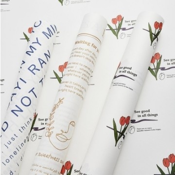 주문 꽃 포장용 종이 재료 꽃 종이 미술 종이 인 스타일 장식 꽃 가게 물품 선물 상자 툴리핀 꽃 종이 online manufacture