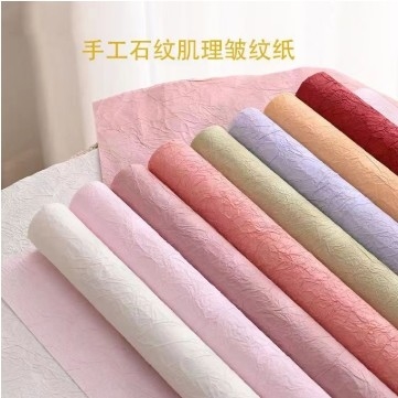 주문 손으로 만든 돌 패턴 꽃 포장용 종이 질감 부착 종이 플레이트 DIY 꽃 종이 꽃꽃 덩어리 포장 56*56cm online manufacture