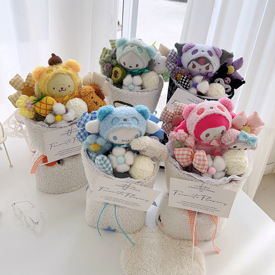 주문 20x35cm 푹신한 산리오 인형 꽃받침으로 미소를 짓게 엄마의 날 선물 online manufacture