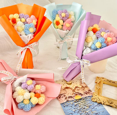 좋은 가격 넥타이 잎 꽃 종류 생일에 깜짝 선물로 손으로 만든 미니 가든 꽃다발 온라인으로