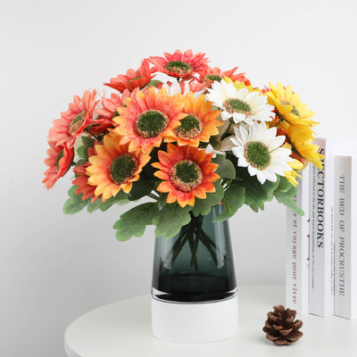 좋은 가격 20x27cm 인위 태양꽃 꽃받침지 오래 지속되는 아름다움을 위해 내구성 있는 플라스틱으로 만든 온라인으로