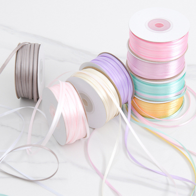 주문 생일 케이크 장식 0.3cm 활 리본 수작업 꽃 장미 가방 꽃 선물 상자 포장 리본 online manufacture
