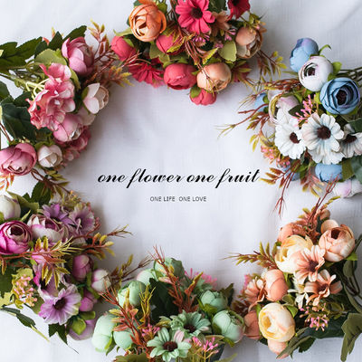 주문 인위 꽃, 가짜 꽃, 다이아몬드 차 싹, 플라스틱 차 장미, 인위 꽃, 장식 꽃, 사진 수비품 온라인 제조