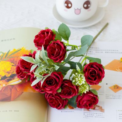 주문 작은 장미 는 결혼식 꽃받침 과 호텔 의 집 의 가구 를 장식 하는 데 사용 된다 온라인 제조