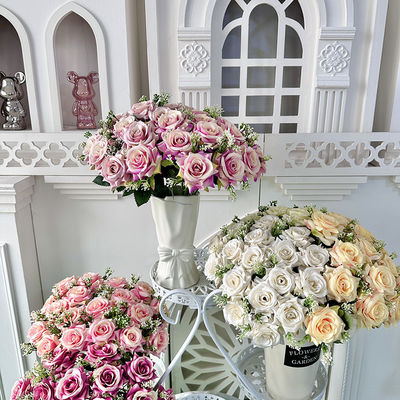 주문 아이스 하트 코너 로즈 인공 꽃 결혼식 축제 장면을 장식 온라인 제조