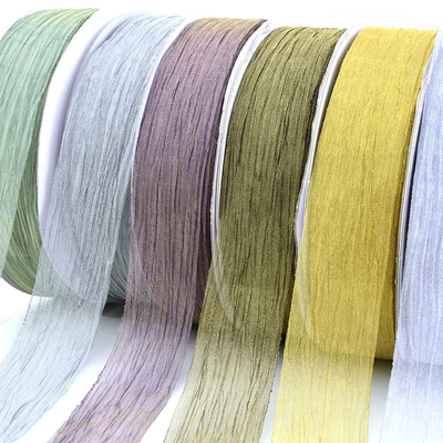 주문 38mm 폭의 한국의 겹살 Organza 손으로 만든 DIY 리본 나비 활 머리 클립 액세서리 도매 online manufacture