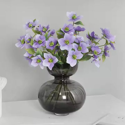 주문 도더 꽃 5개의 머리 인위적 헬레보레 꽃 온라인 제조