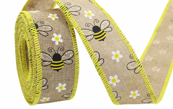 좋은 가격 국경을 넘나드는 햇꽃 벌 제1항 벌 축제 폴카 점 칸 모양의 파동 리본 지프 테이프 온라인으로