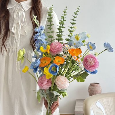 좋은 가격 수직 공, 장미, 모형 꽃, 가짜 꽃꽃차례, 거실 장식, 졸업 시즌 사진, 휴대용 꽃차례 사진 수비품 온라인으로