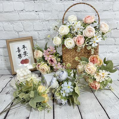 주문 시뮬레이션 꽃 팩 콩나루 꽃 제조자 직접 판매 가짜 꽃 가정 장식 수작업 실크 꽃 온라인 제조