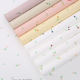 주문 57*57cm 패션 툴리프 우야 종이 방수형 꽃 포장 종이 online manufacture