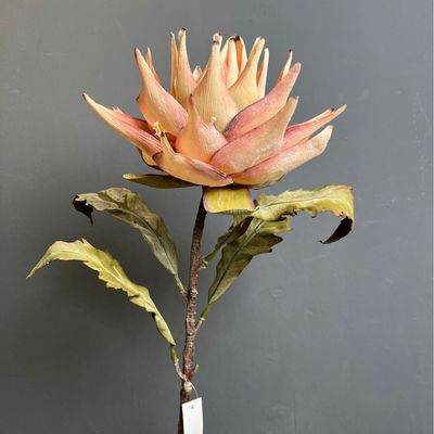 좋은 가격 시뮬레이션 꽃 황금 복숭아 디자이너 스타일 집 장식 모델 방 라이브 스트리밍 방 부드러운 장식 테이블 꽃 온라인으로