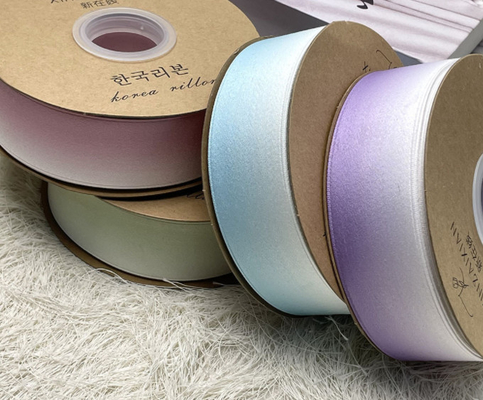 좋은 가격 4cm 그레이디언트 컬러 리버드 테이프 쌍면 인쇄 리본 친환경 재료 DIY Bow Hair Accessory Clothing Head 온라인으로