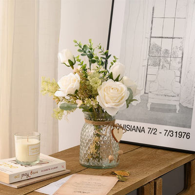 주문 아마존 소스 인위적 장미 꽃束 거실 및 가정 장식, 인위적 장미 인위적 꽃 온라인 제조