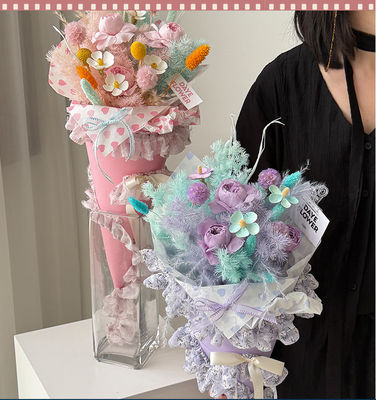 주문 어머니 날&520 접힌 蕾丝 꽃 꽃꽃장 장식 리본 액세서리 DIY 수공 포장재 온라인 제조