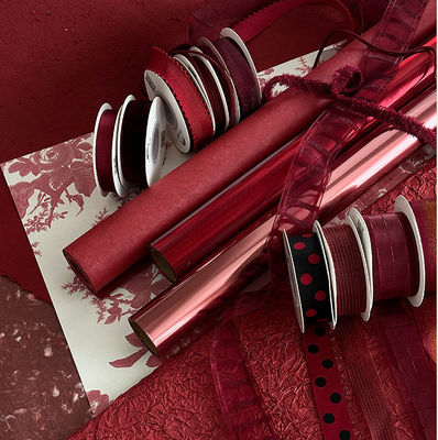 주문 가을과 겨울 레트로 앙코라 레드 시리즈 꽃 포장용 종이 꽃 줄무늬 꽃 가게 DIY 수공 재료 온라인 제조