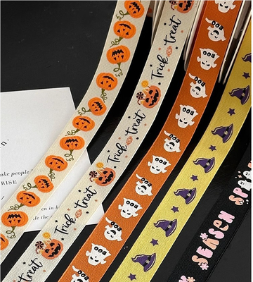 주문 축제 필수 1.6cm 인쇄 리본 꽃다발 스트랩 DIY 꽃 포장 재료 online manufacture