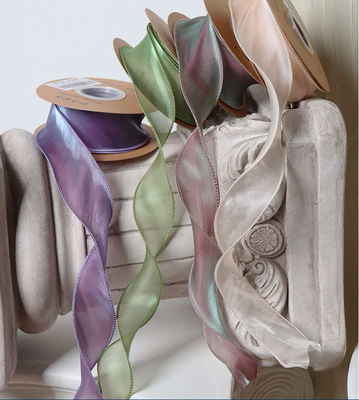 주문 손으로 만든 DIY 재료 블랙 보우 리본 및 인위적 실크 텍스처 신선한 꽃꽃차례 포장용 생선 꼬리 가재 온라인 제조