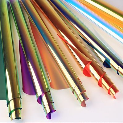 주문 꽃과 장미 포장 종이 패션 디자인 쌍면 마법 색상 포장 컬러풀 칠색 빛 포장 online manufacture