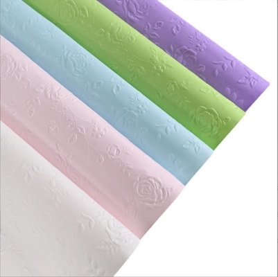 주문 다양한 색상의 꽃 포장을 위한 엠보싱 질감 아트지, 우아하고 내구성 있는 online manufacture