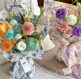 주문 맞춤형 드림 플라워 아트 종이 꽃 장식 종이 57*57cm 다양한 색상 online manufacture