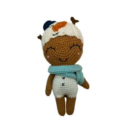 주문 유행 크로 셰 뜨개질 인형 Amigurumi 컬렉션 소녀를위한 Peg Baiana 인형으로 채워진 수제 미니 플러시 장난감 세트 온라인 제조