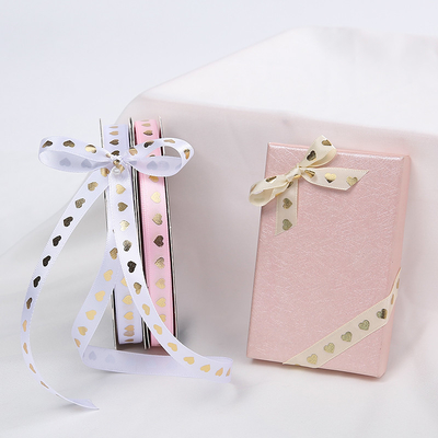 주문 10mmX45Yards 선물용 포장 마음 패턴 진 리본 롤 그로그랭 리본 online manufacture