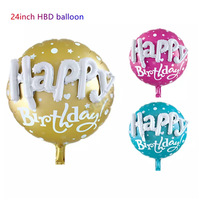 좋은 가격 생일 축하 파티 장면 설계 알루미늄 호일 풍선 플로팅 24 인치 온라인으로