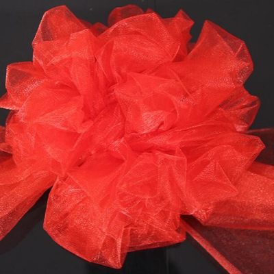 좋은 가격 Bow Organza Fabric Rolls 손 씻기 또는 건조 청소 관리 지침 온라인으로