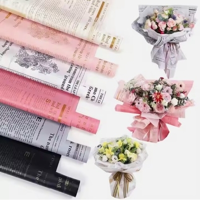 좋은 가격 꽃 편지 인쇄 개인화된 선물 포장용 종이는  Reed Pulp Bouquet Packaging 온라인으로