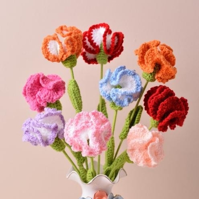 좋은 가격 어머니날 선물 수작업 꽃받침조각 고구마로 만든 인공 꽃 다채색 20x5cm 온라인으로