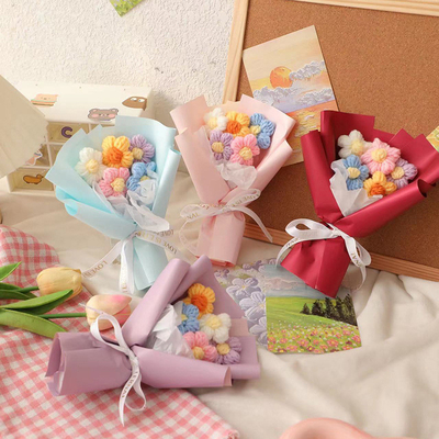 좋은 가격 손으로 만든 파프 스티치 미니 넥티 부킷 귀여운 가닥 꽃 선물 그녀의 Bestie의 생일 / 발렌타인 데이 온라인으로