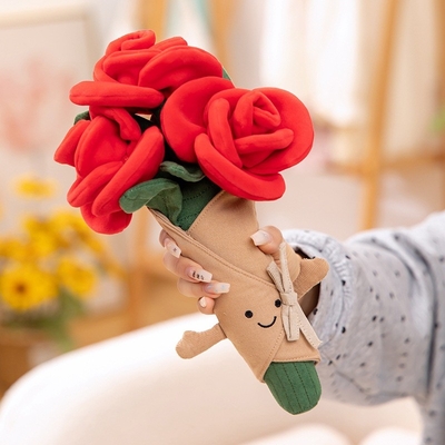 좋은 가격 로즈 다양성 플러시 동물 꽃받침상 모든 기회에 편안한 선물 10x30cm 온라인으로