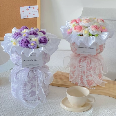 좋은 가격 퀴시 축제 선물 넥타이 장미 꽃束 斜坡 장미 꽃 선물 발렌타인 데이 여자 친구 온라인으로