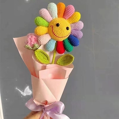 좋은 가격 다채로운 넥타이 덩어리 햇꽃 꽃받침상 영원 꽃 무지개 인공 햇꽃 DIY 가닥 꽃 배열 온라인으로