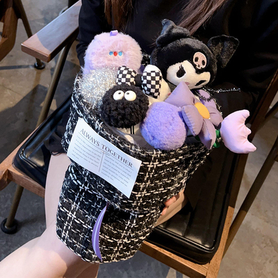 좋은 가격 할로윈 선물 인형 꽃받침 큐로미 완성  плюшевая 인형 고추 머리 만화 인형 생일 선물 여자 친구 온라인으로