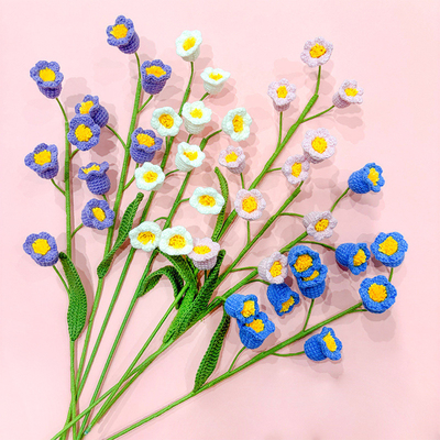 좋은 가격 손으로 만든 넥타이 계곡의 꽃다발 DIY 크로켓 인공 꽃 핸드헬드 꽃다발 온라인으로