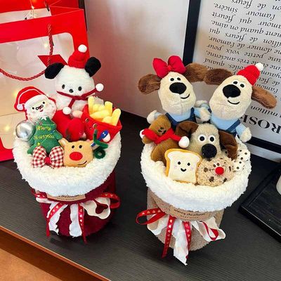 좋은 가격 22x37cm 플러시 인형 꽃받침상 남자친구 또는 여자친구에 대한 독특한 선물 웨스트 하이랜드 화이트 테리어 온라인으로